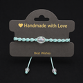 Light Blue Crystal Macrame Bracelet