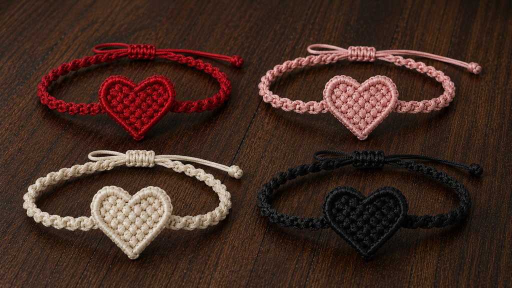 Heart Macrame Bracelet